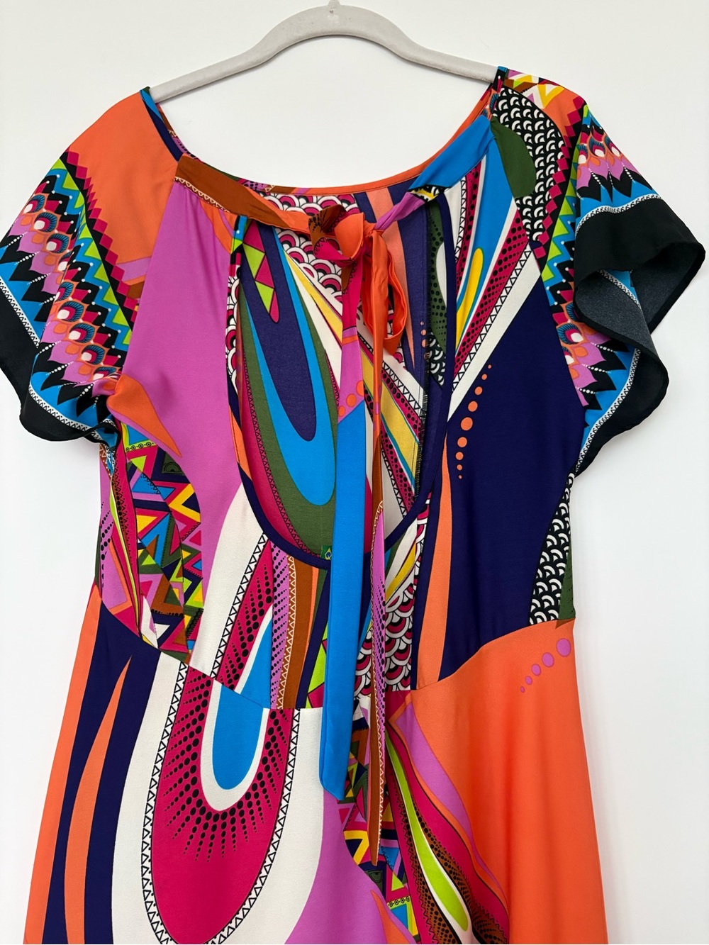 FARM Rio Multicolor Abstract Maxi Dress - Orange, Blue, Pink, Purple - Picture 4 of 8